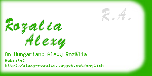 rozalia alexy business card